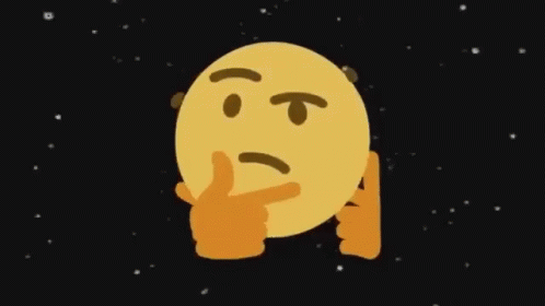 Meme pensativo cara amarilla dando vueltas GIF