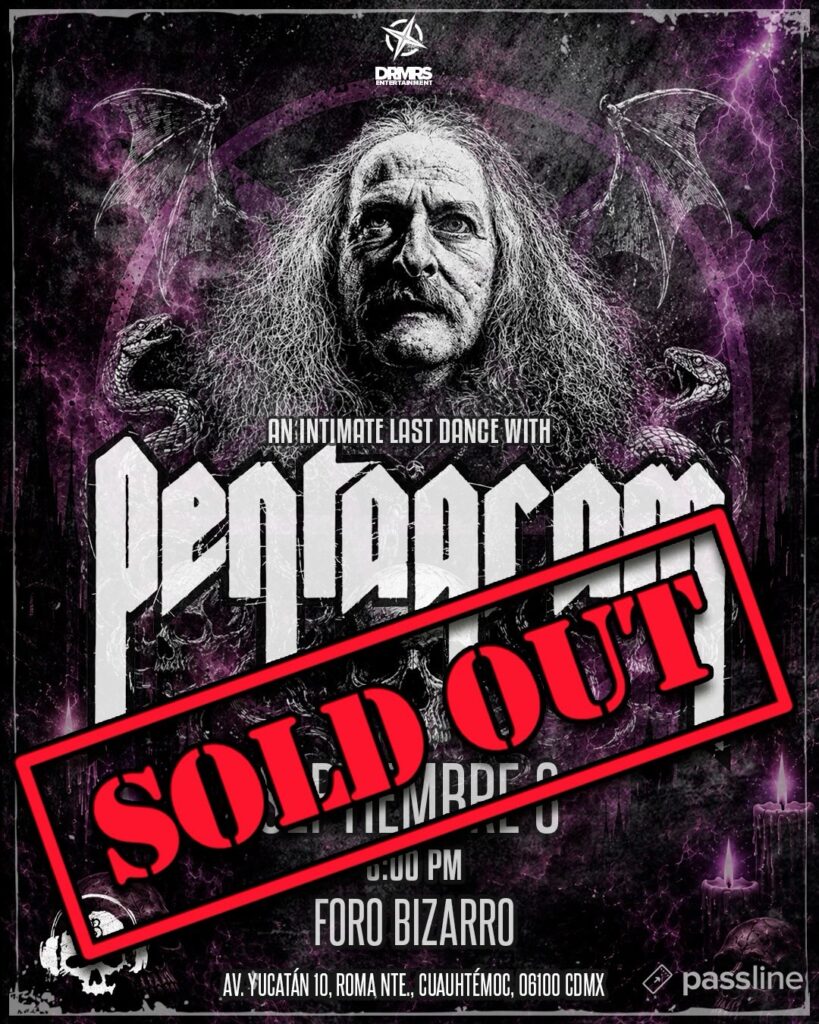 Flyer an intimate last dance with Pentagram CDMX Foro Bizarro septiembre 2026 Punkcast