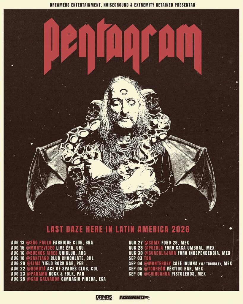 Flyer an intimate last dance with Pentagram CDMX Foro Bizarro septiembre 2026 Punkcast