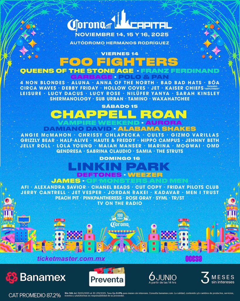 Cartel-lineup-Festival-Corona-Capital-2025-cdmx-punkcast