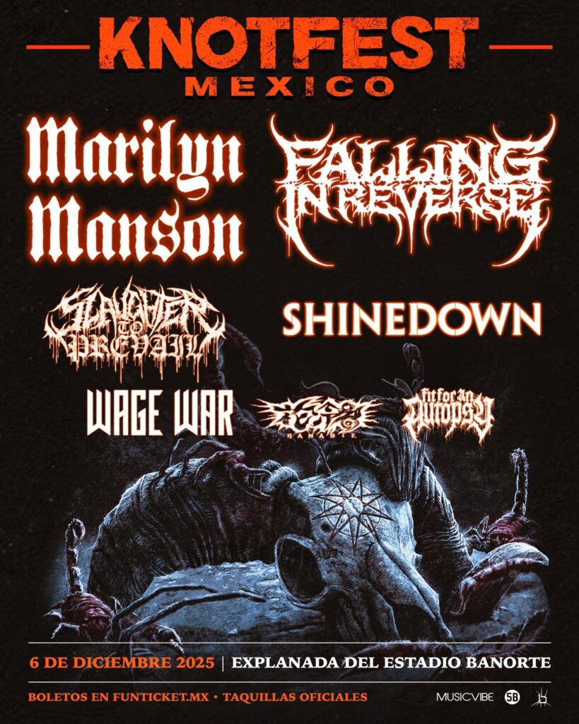 Knotfest Mexico CDMX 2025 cartel lineup flyer Punkcast