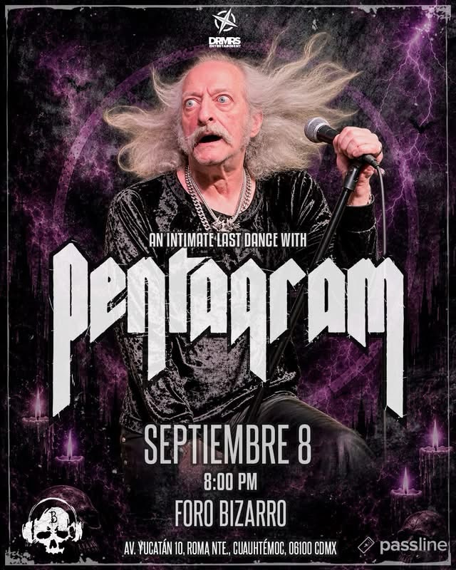 Flyer an intimate last dance with Pentagram CDMX Foro Bizarro septiembre 2026 Punkcast