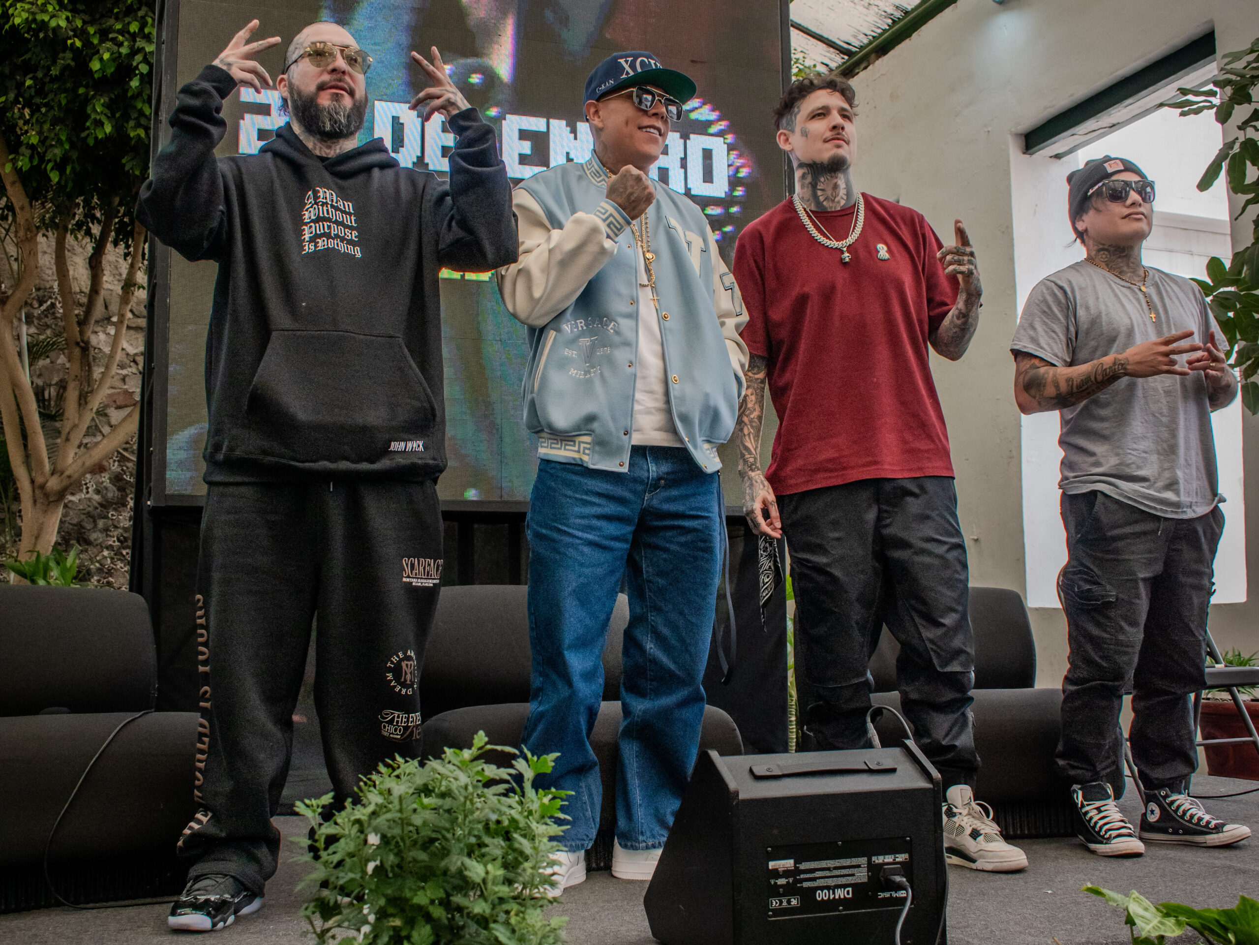 C KAN concierto Pepsi Center enero 2026 conferencia de prensa Punkcast Fotos Carlos Bolaños Tiro Loko, Melodico, Dharius