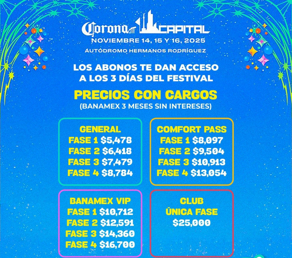precios-Festival-Corona-Capital-2025-cdmx-punkcast