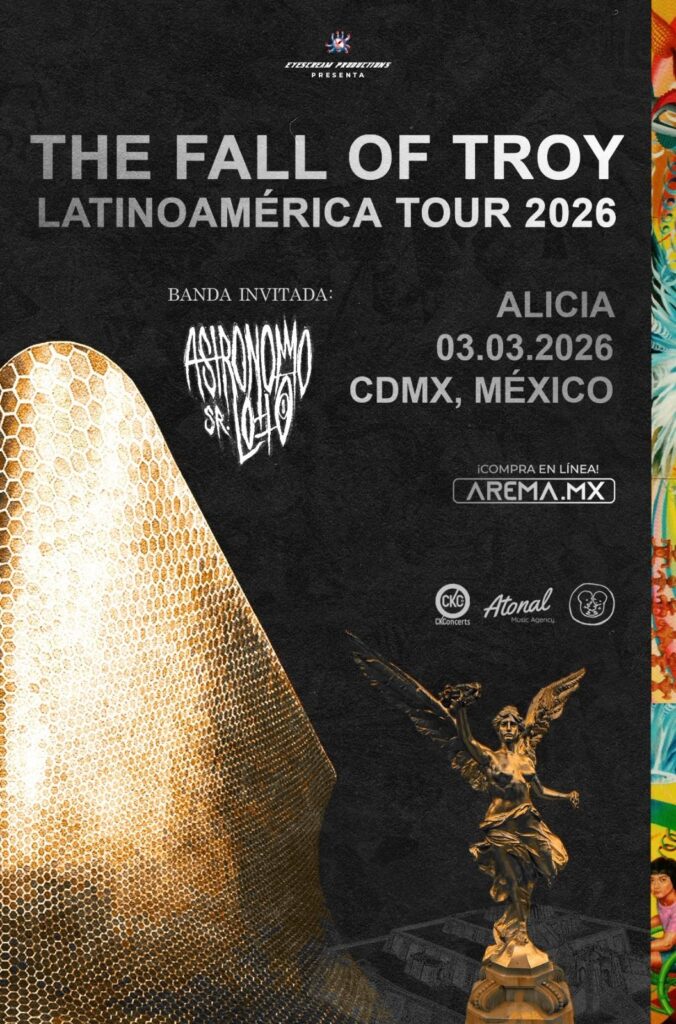 Flyer The Fall Of Troy CDMX México Multiforo Foro Alicia Punkcast